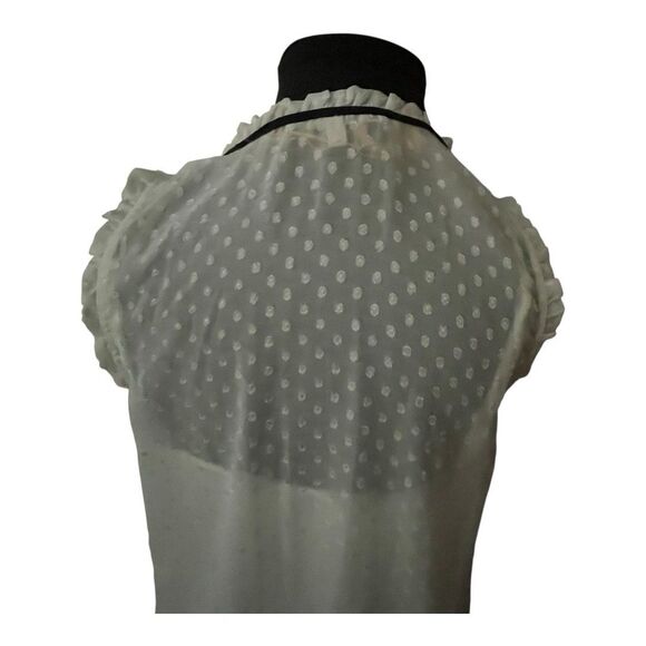 DANIEL RAINN Stitch Fix White Blouse SM Sheer Boho Ditzy Fairy Cottage Beachy - Picture 9 of 12